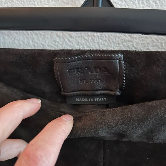 Prada Dark Suede Trousers - Picture 4 of 7